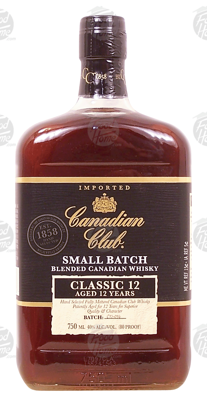 Canadian Club Small Batch blended canadian whisky, classic aged 12 years, 40% alc. by vol. Full-Size Picture